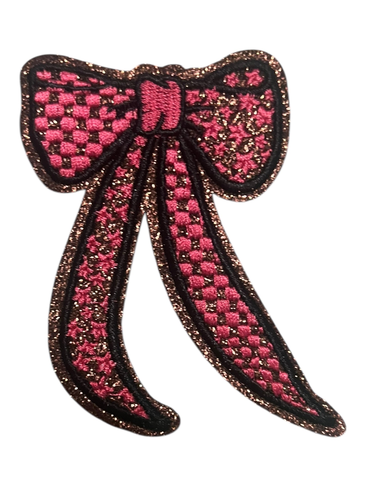 Pink Checkered bow