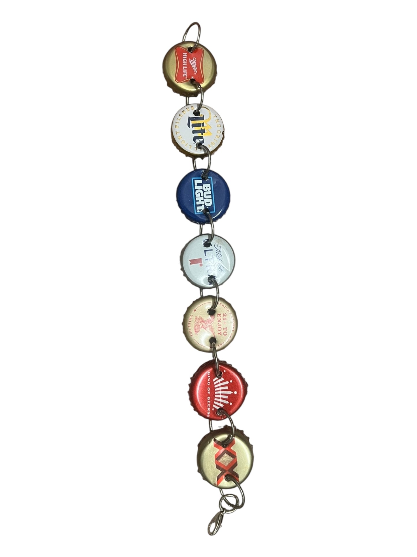 Random bottle beer bottle cap hat chain