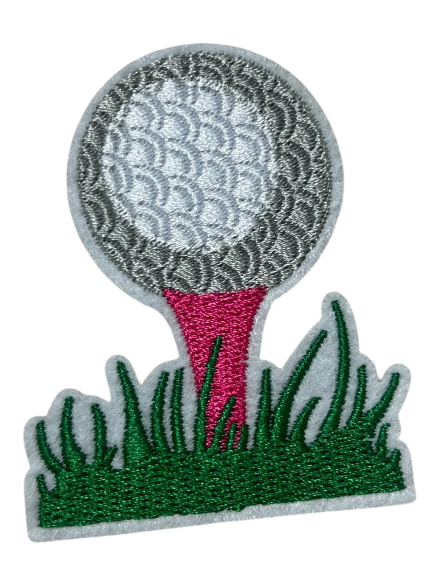 Golf ball pink tee
