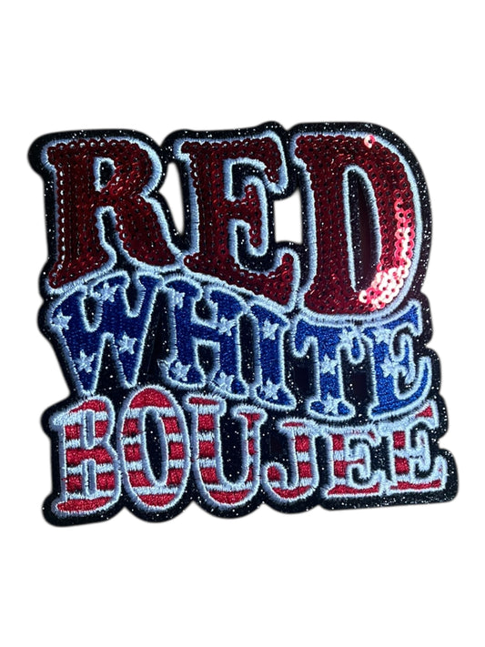 Red White Boujee sequin