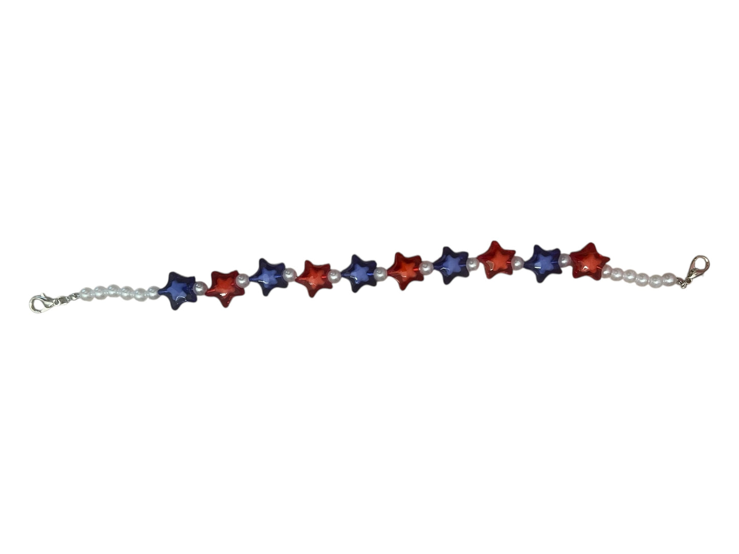 Pearls with Red and blue stars