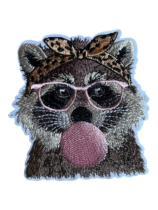 Raccoon with glasses and bubble