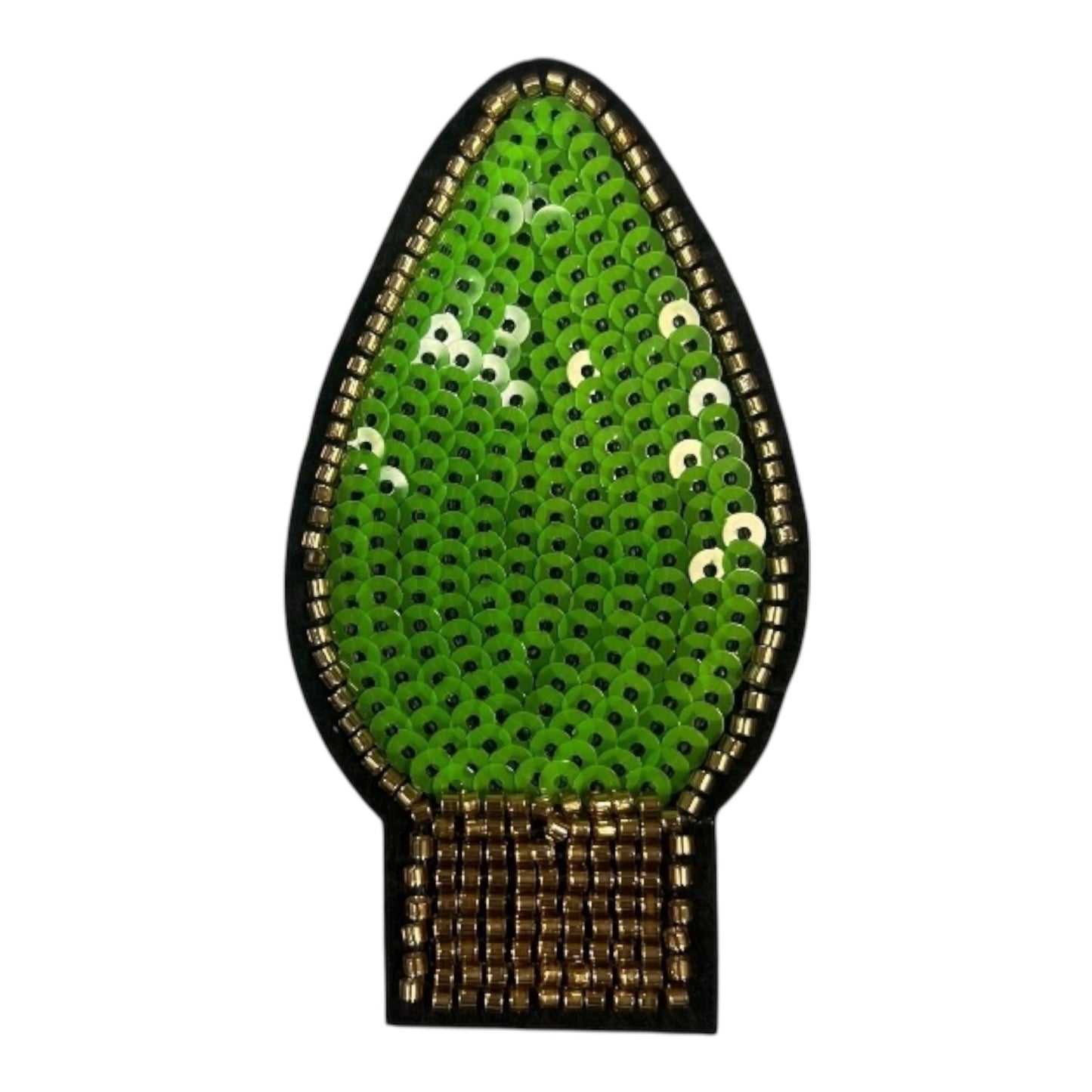 Sequin Christmas Light Iron on Patch