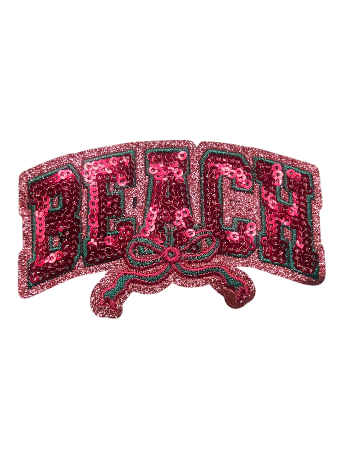 Beach with bow sequin