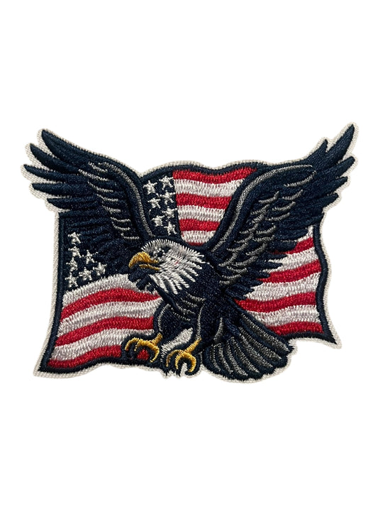 American flag with eagle