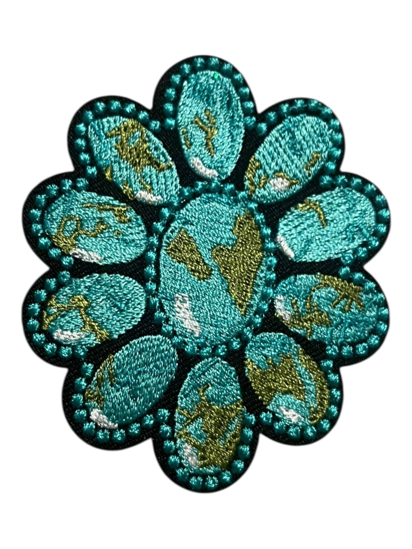 Turquoise squash blossom