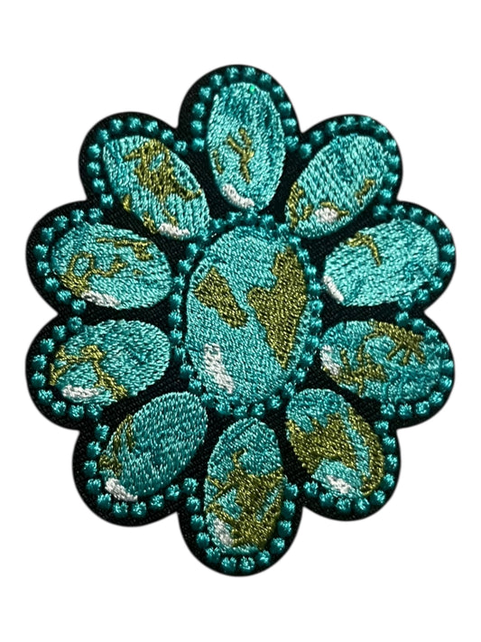 Turquoise squash blossom
