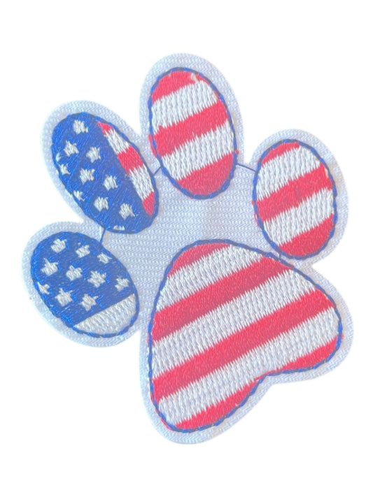 Red White dog paw