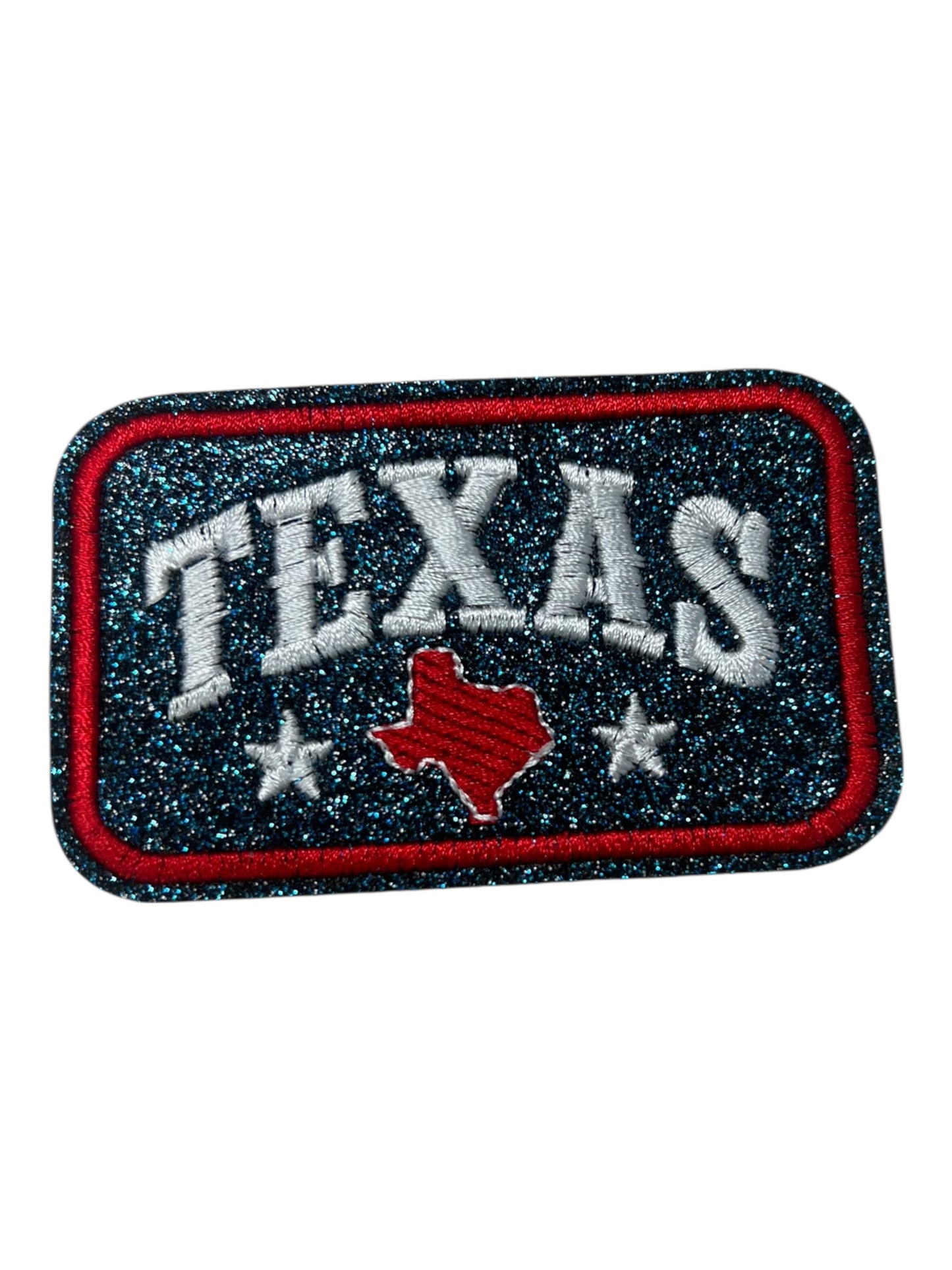 Red White and blue glitter Texas