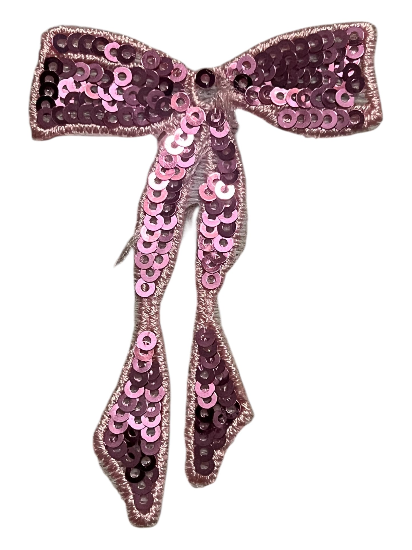 Small pink sequin bow