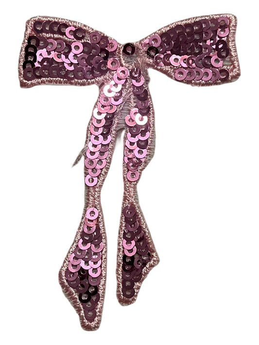 Small pink sequin bow