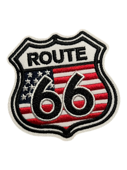 Red white blue Route 66