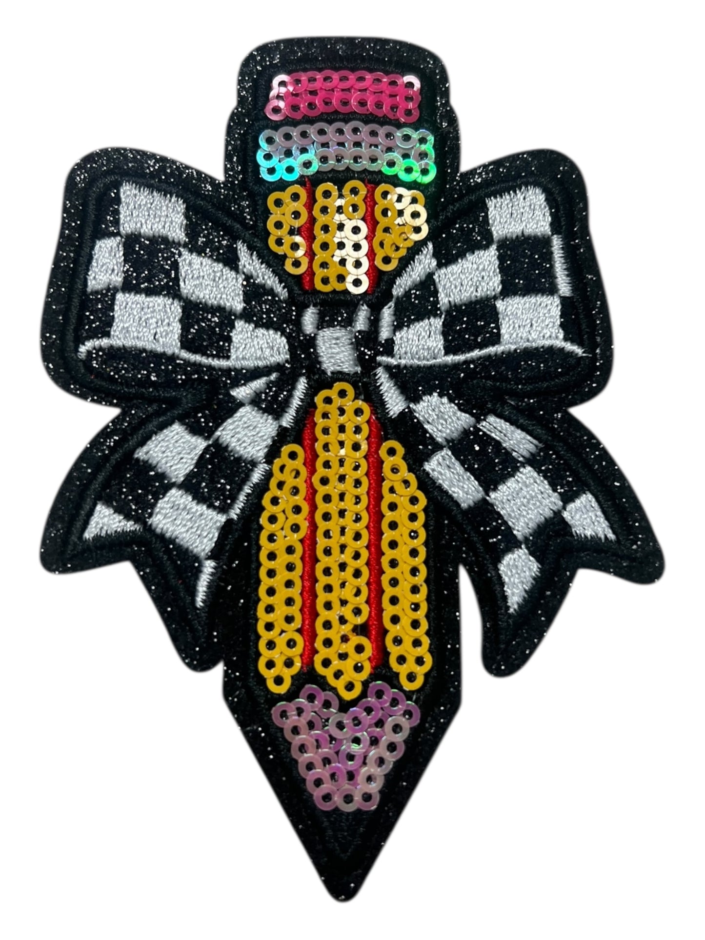 Checkered bow pencil
