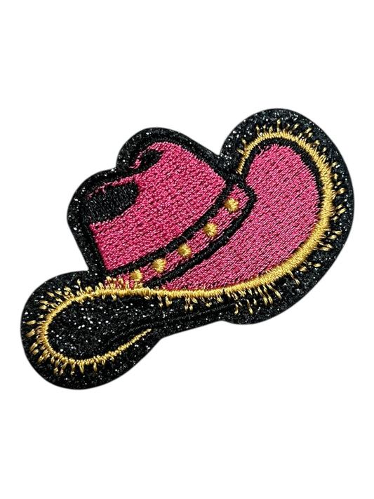 Pink  and Black cowboy hat