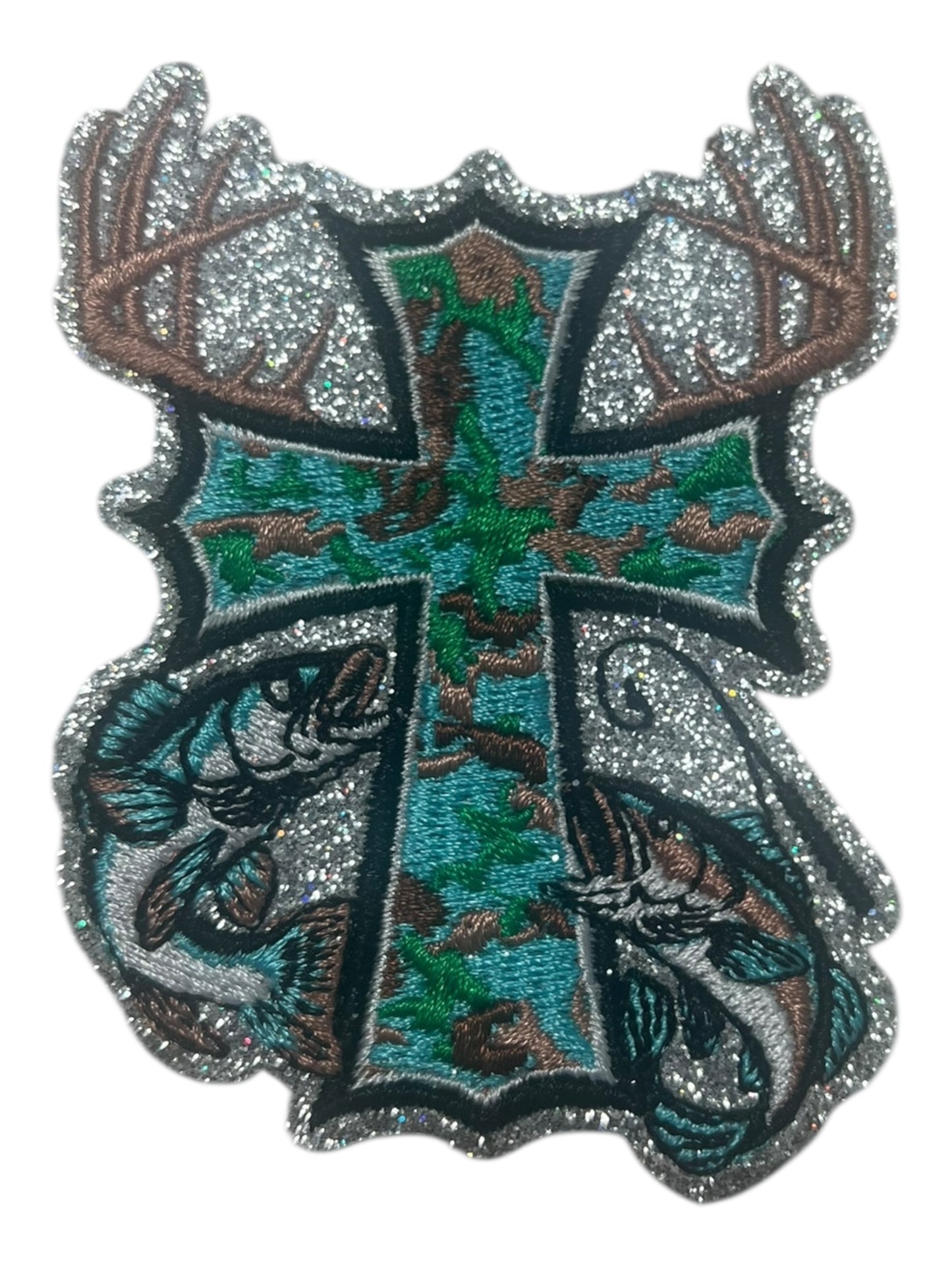Glitter Cross Horns and Fish