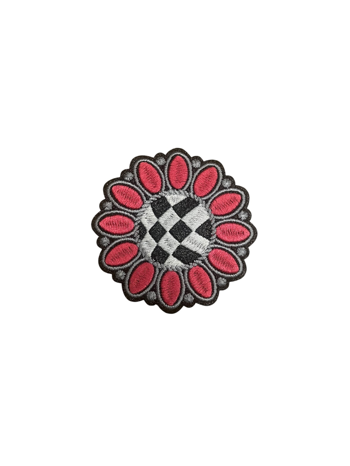 Pink  and checkered flower