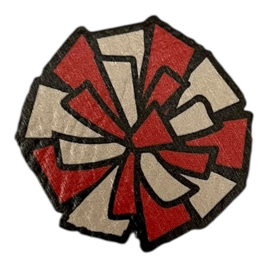 Leatherette 1” Pom Pom Iron on Patch