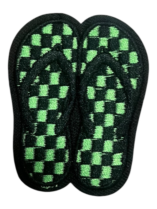 Flip flops Greek checkered
