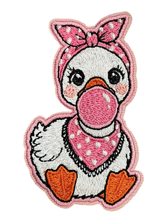 Baby goose  with bubble pink bow