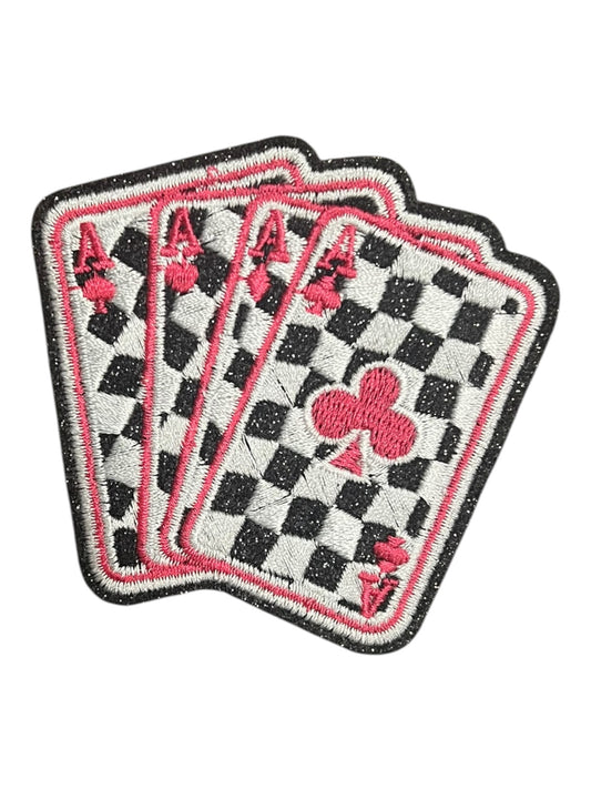 Club cards checkered pink