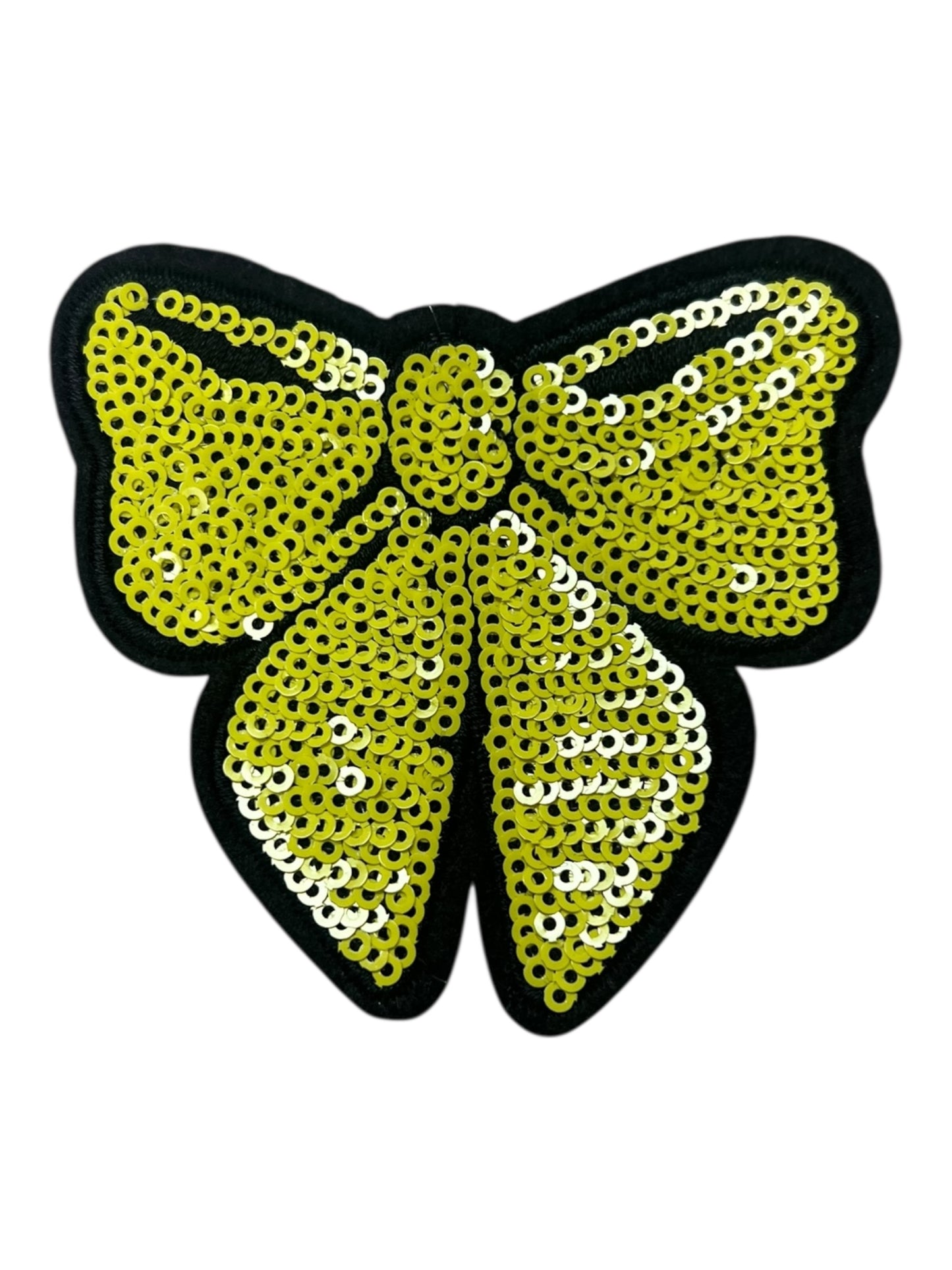 Yellow sequin bow