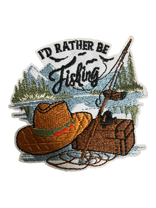 I’d rather be fishing white background