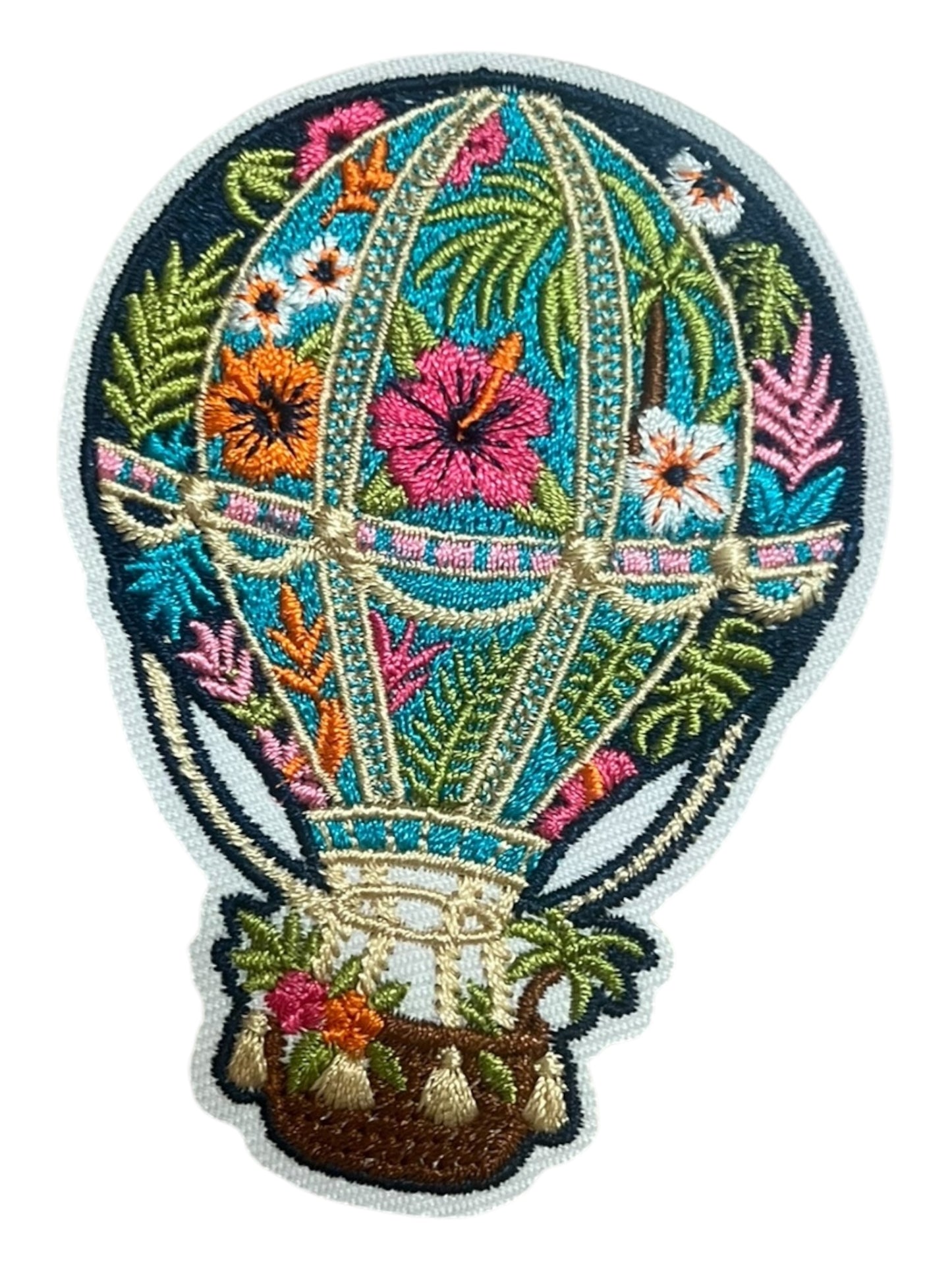 Summer flower design hot  air balloon