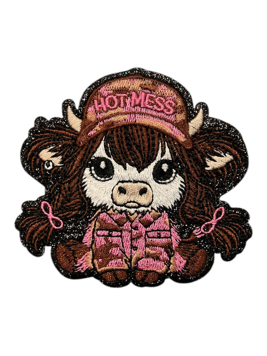 Hot mess cow pink