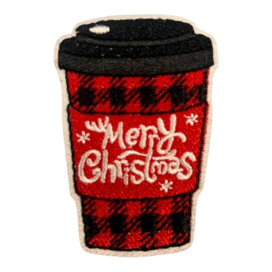 Merry Christmas Coffee iron on Patch