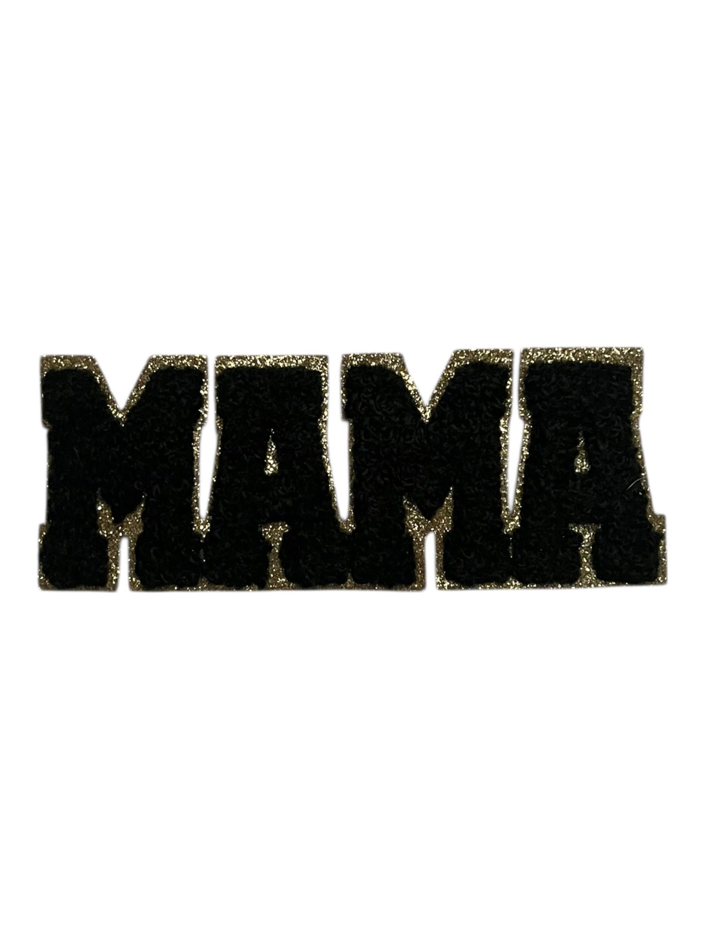 Mama black chenille