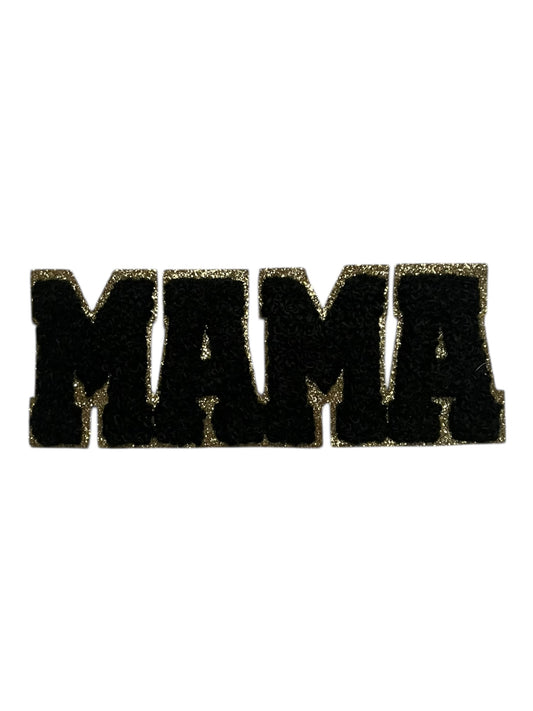 Mama black chenille