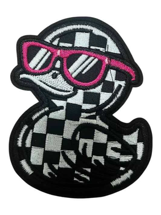 Checkered ducky with glasses