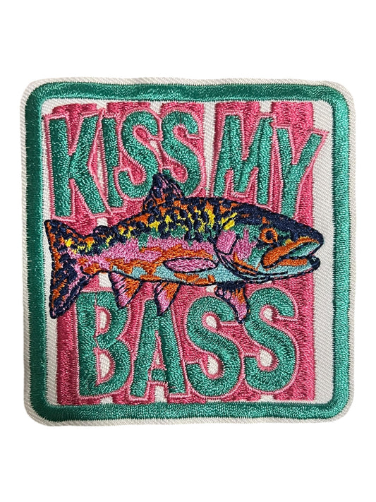 Kiss my bass  square (pink)