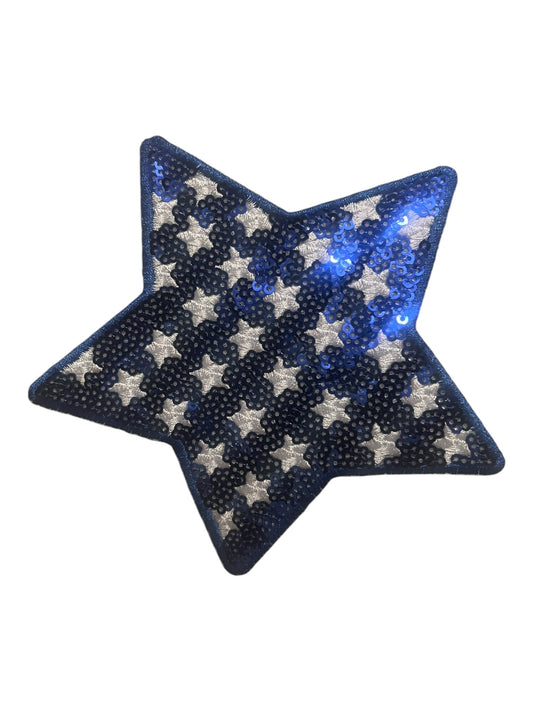 Blue and White stared sequin star 5”