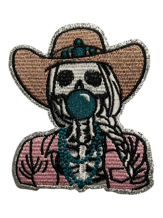 Skelly  Cowgirl with bubble and turquoise