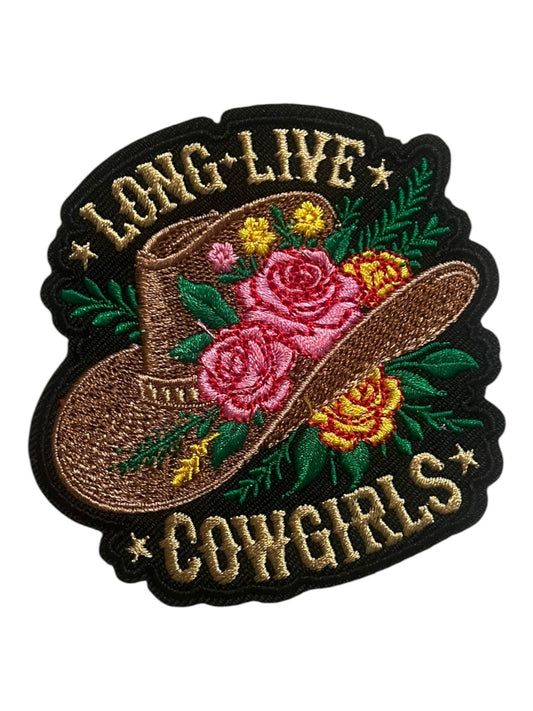 Long live cowgirls brown  hat  with roses