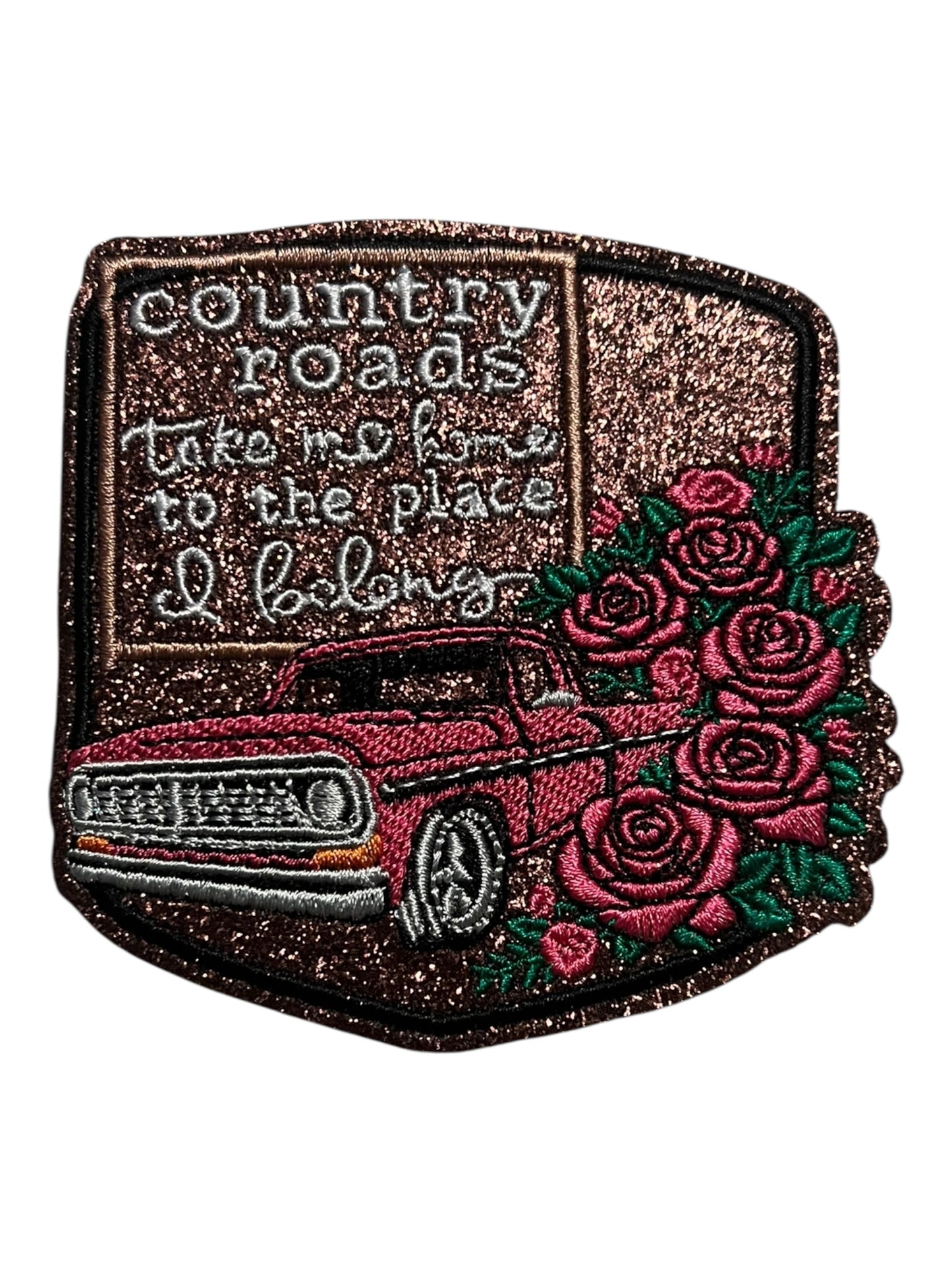 Country Roads Take Me Home pink truck