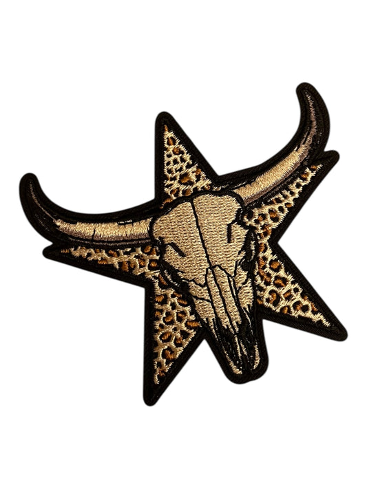 Leopard star steer head