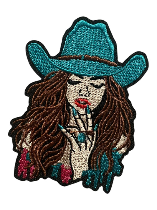 Cowgirl in turquoise