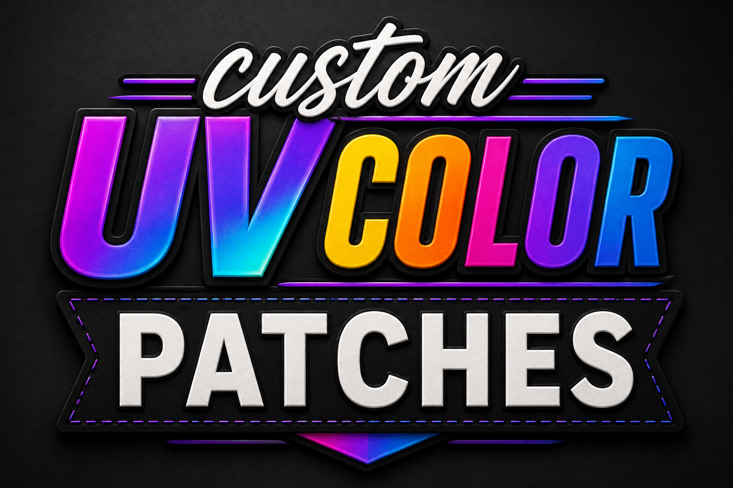 Custom UV Printed Leatherette Patches – 25-Piece Minimum