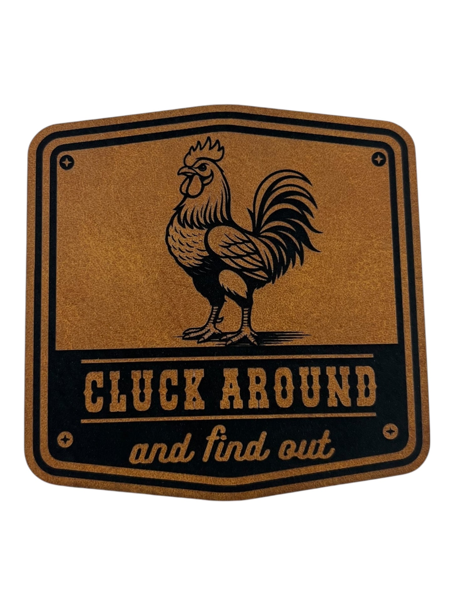 Cluck around and find out  leatherette small