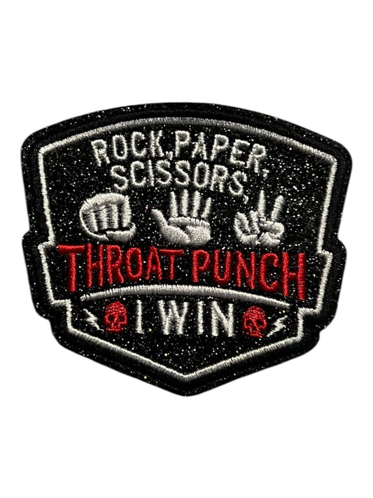 Rock Paper Scissors throat Punch I win