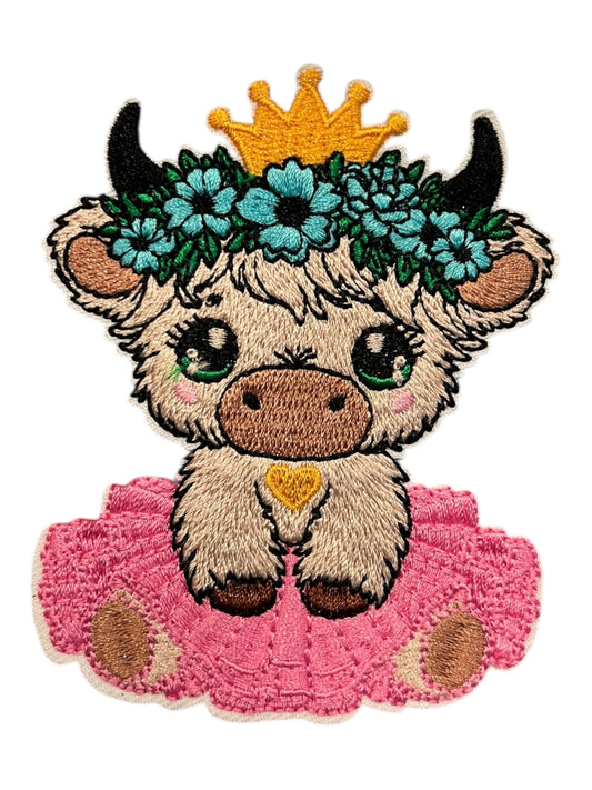 Crown and TuTu cow pink