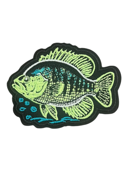 Neon green fish patch