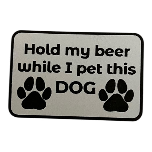 Leatherette hold my beer Iron on Patch