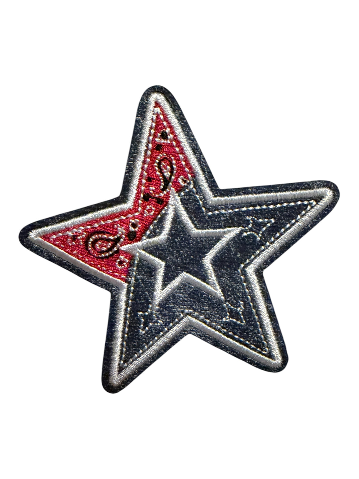 Quilted bandana star red white blue