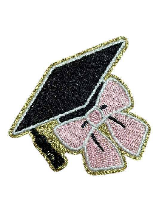 grad hat and bow