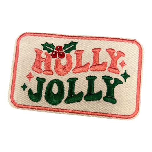 Holly Jolly Iron on Patch