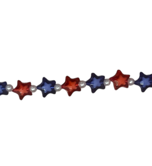 Pearls with Red and blue stars