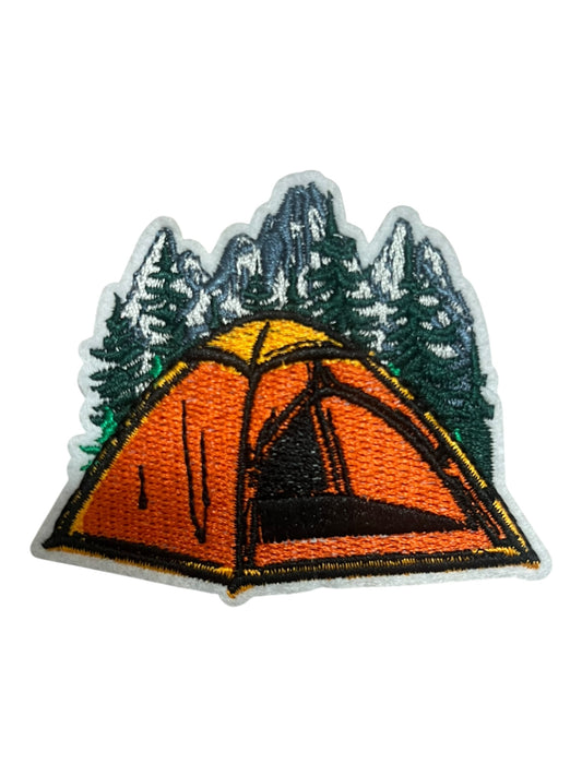 Tent with trees orange